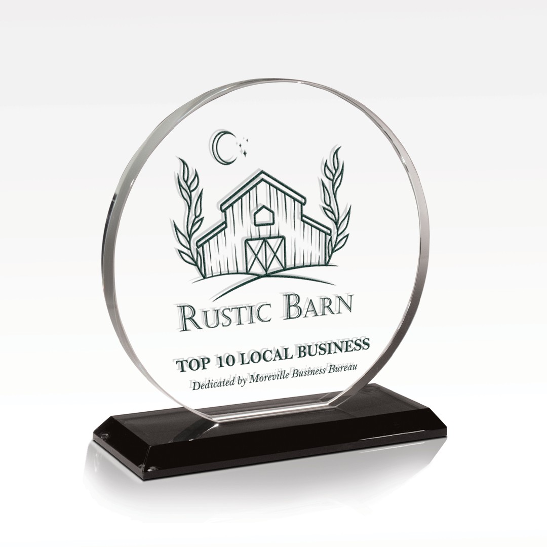 Picture of 6" Round Glass Award - Natrona