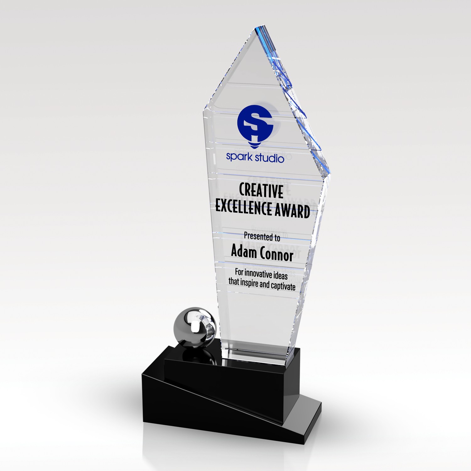 Picture of Blue Wire Acrylic Award - Wired In
