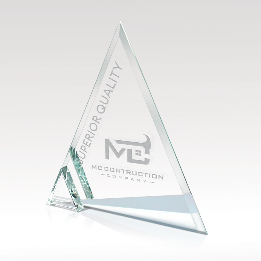Picture of 9" Triangle Award - Azul Ice