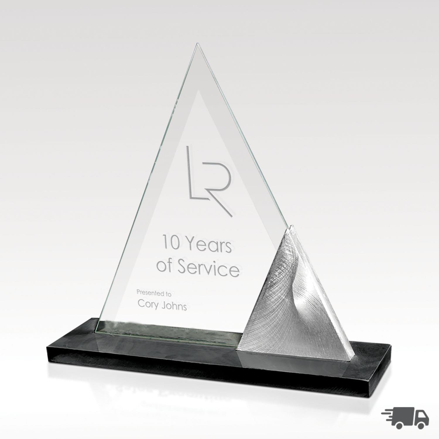 Picture of Glass Award - Charcoal - Twin Peak