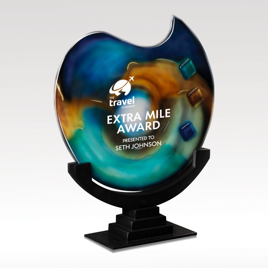 Picture of Art Glass Award 12" Poseidon