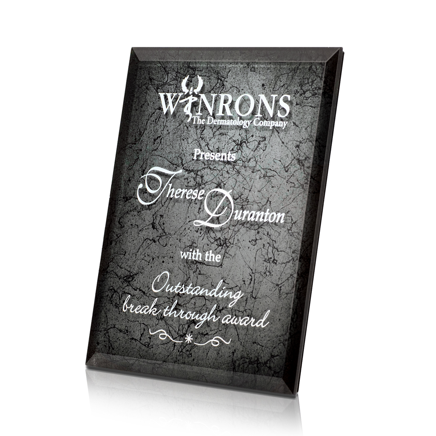 Picture of Zenith Silver Art Glass Plaque