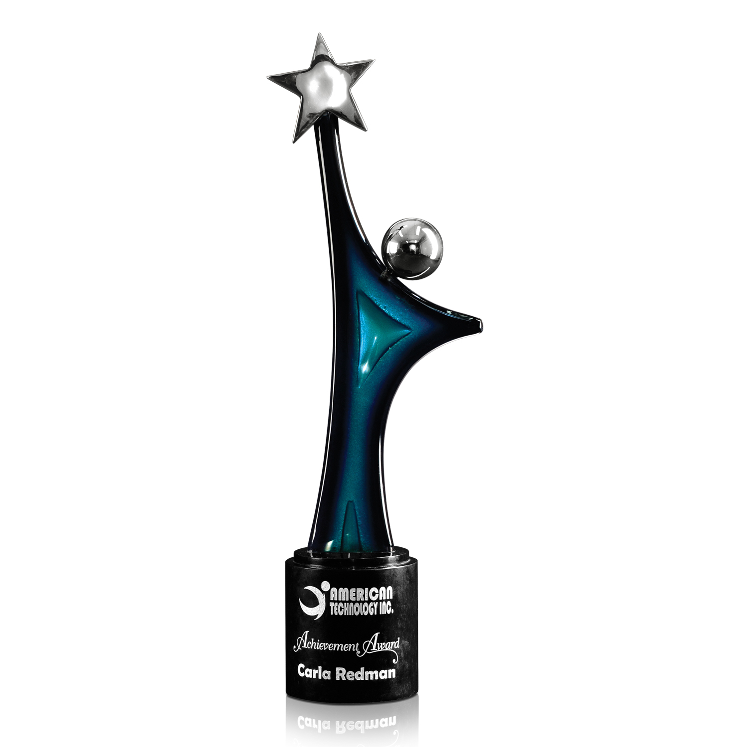 Picture of Chrome Art Glass Award - Star Gazer