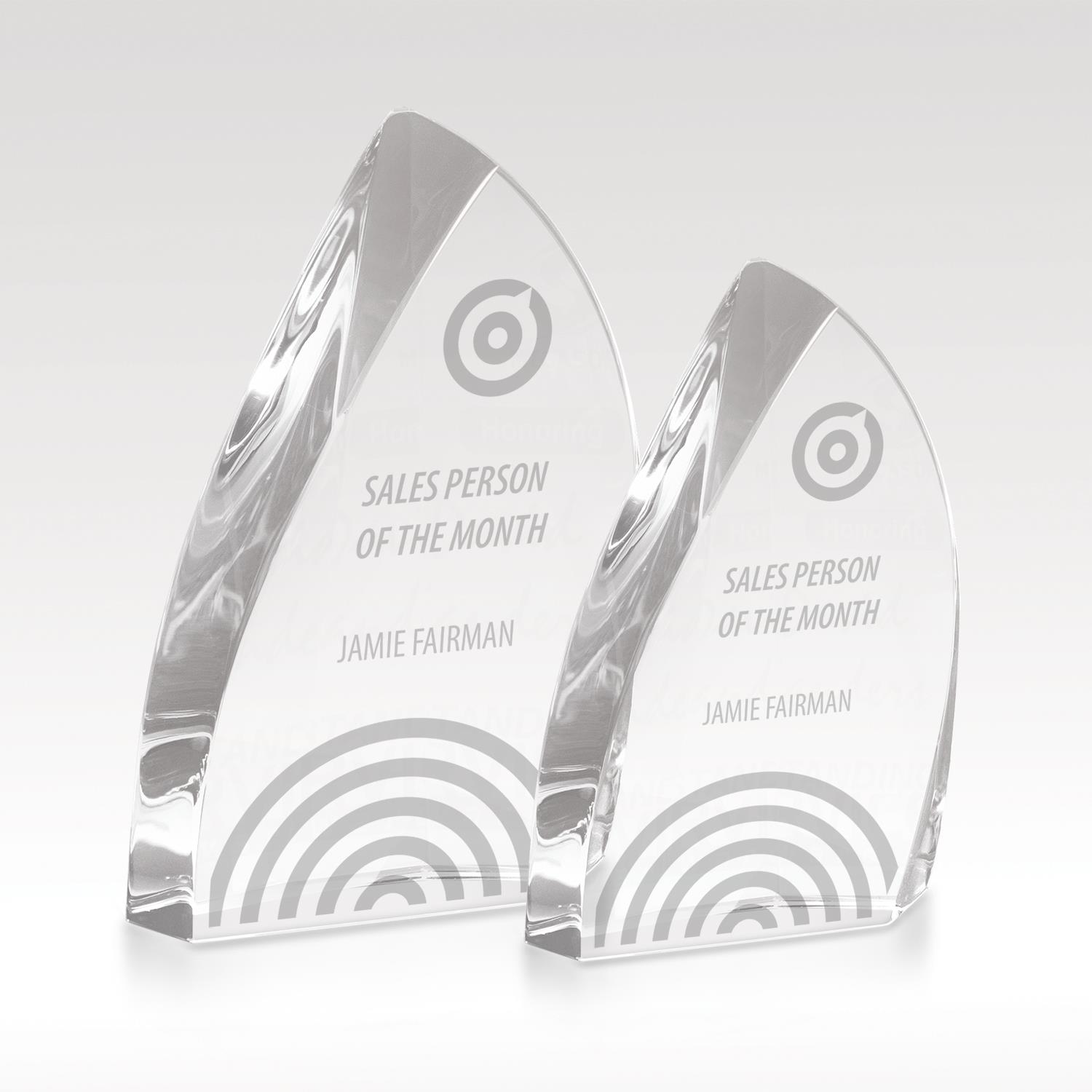 Picture of Crystal Award 8" Clear Blaze