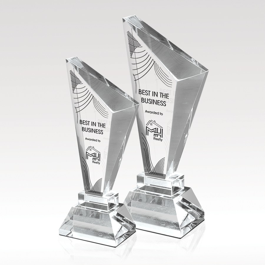 Picture of Slanted Crystal Obelisk Award 12"