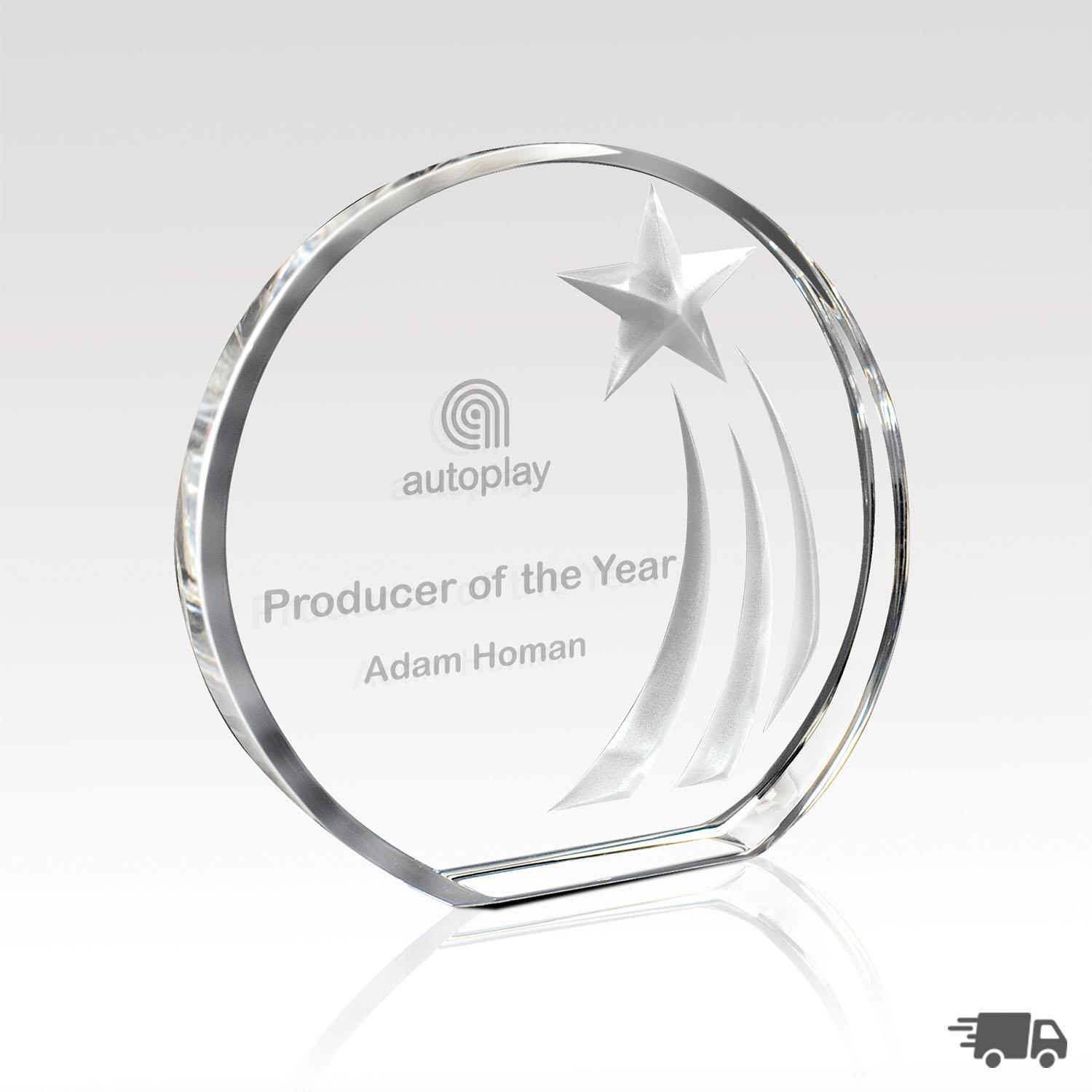 Picture of Crystal Award 4.25" Azure
