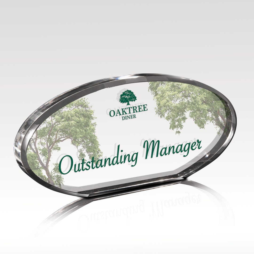 Picture of Oval Acrylic Award 8x3-3/4"