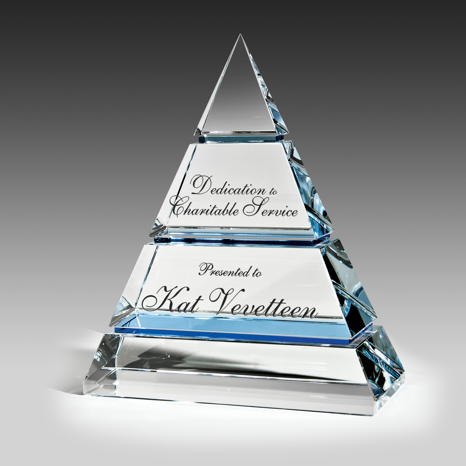 Picture of Pyramid Crystal Award 7" Tiered