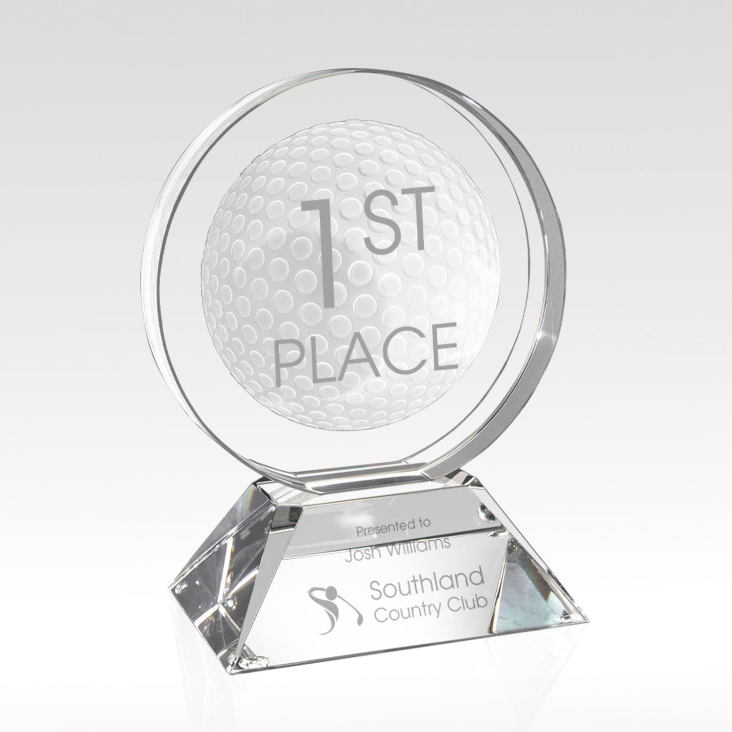 Picture of Crystal Award 9" Golf Glow