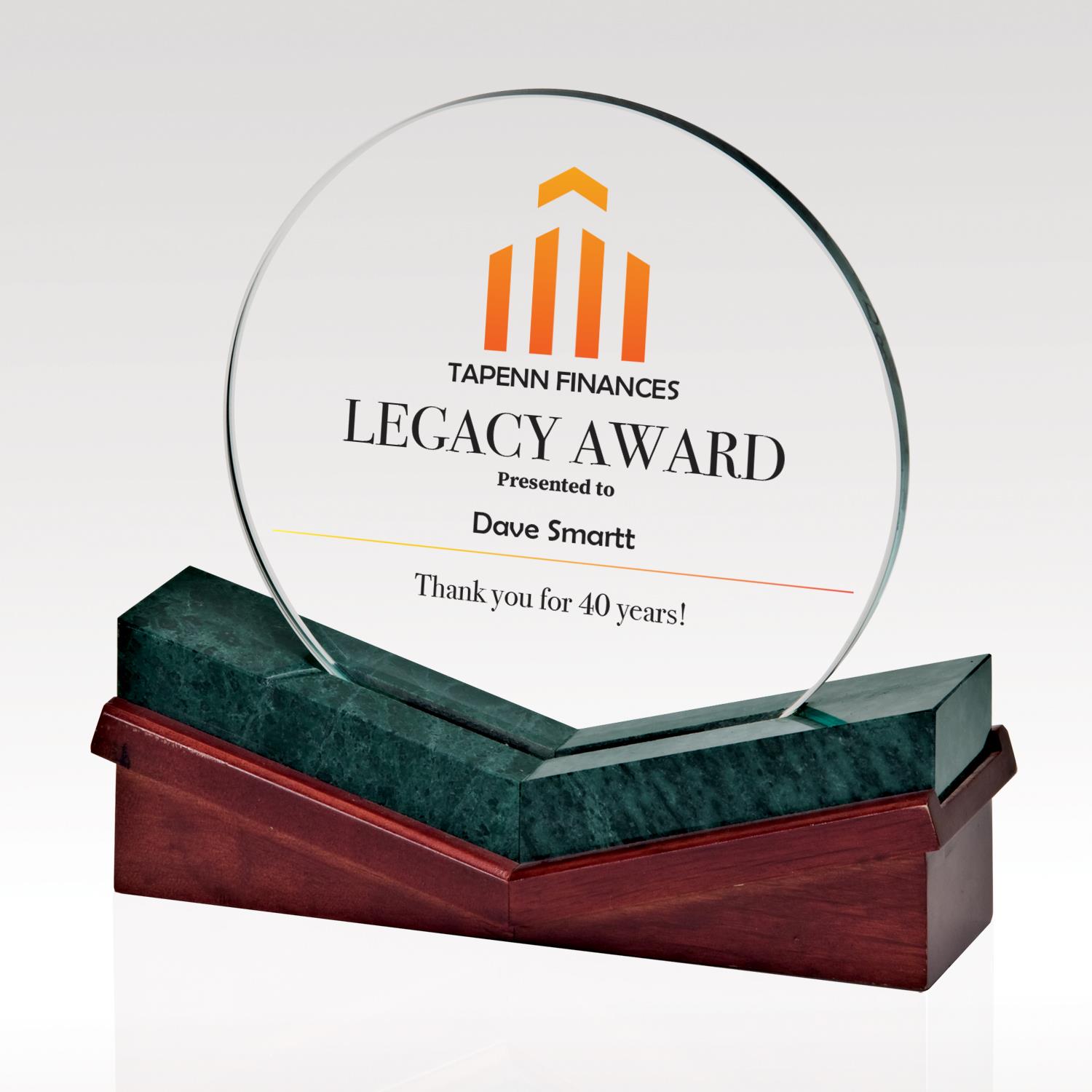 Picture of Jade Glass Cherry Award - Small