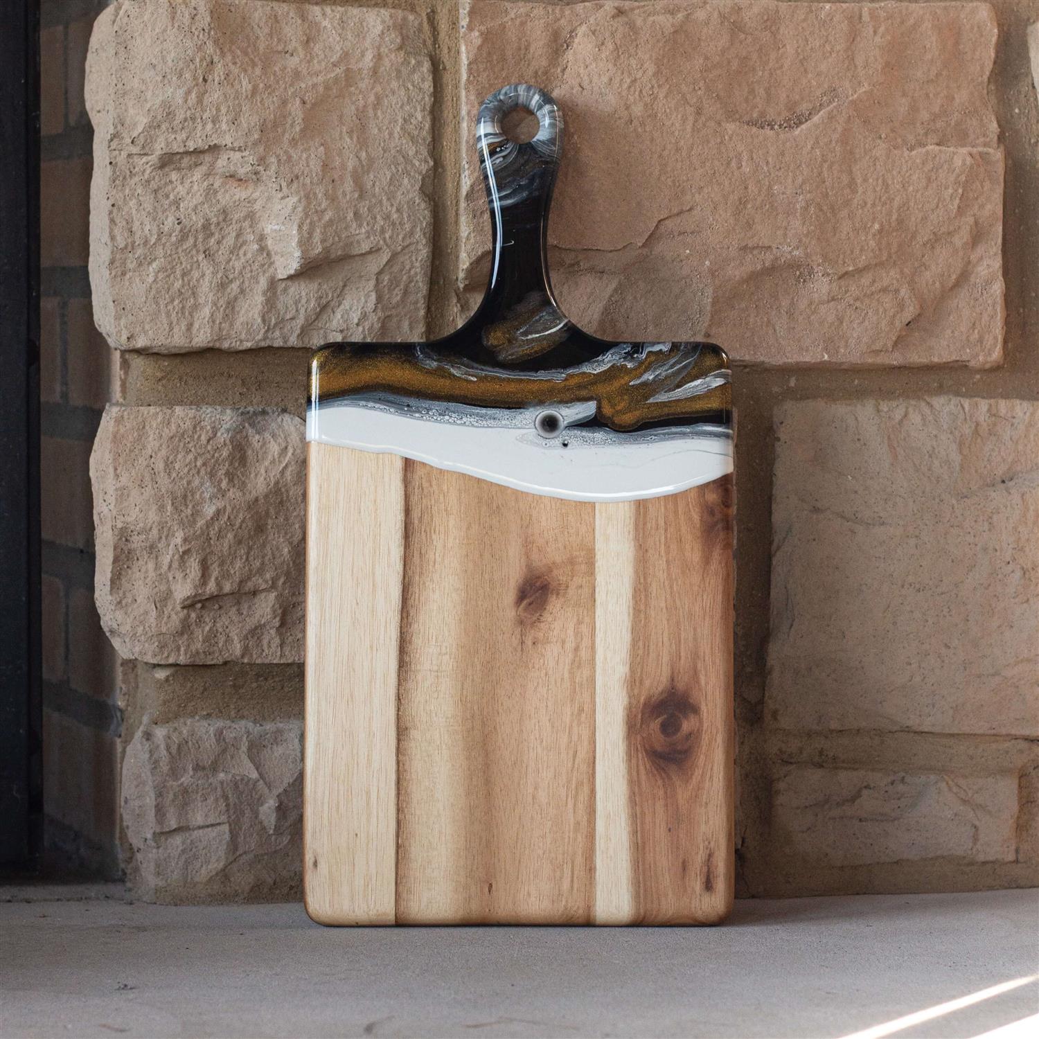 Picture of Rectangle Acacia Board w/ Handle 16"