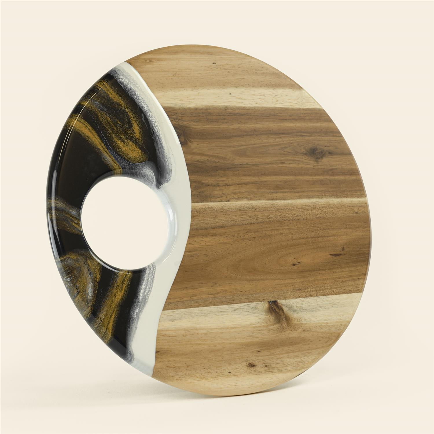 Picture of 12" Round Acacia Board w/ Holder