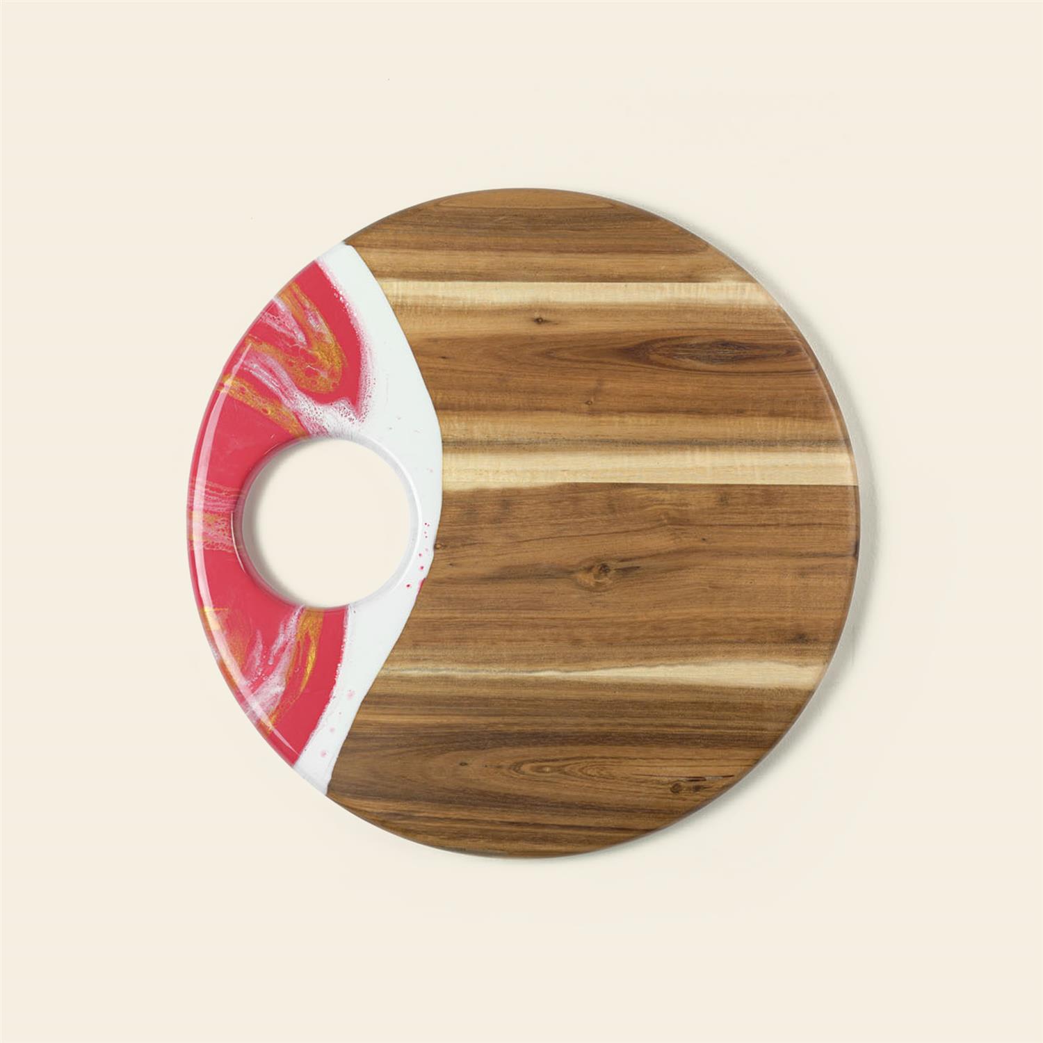 Picture of 12" Round Acacia Board w/ Holder