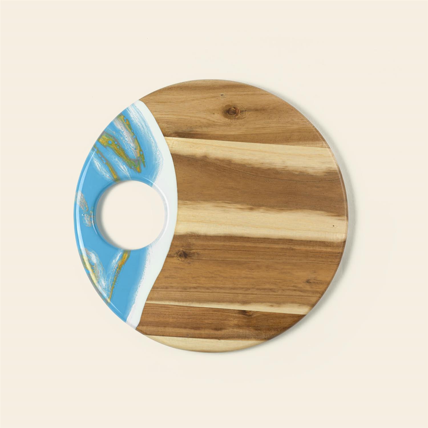Picture of 12" Round Acacia Board w/ Holder