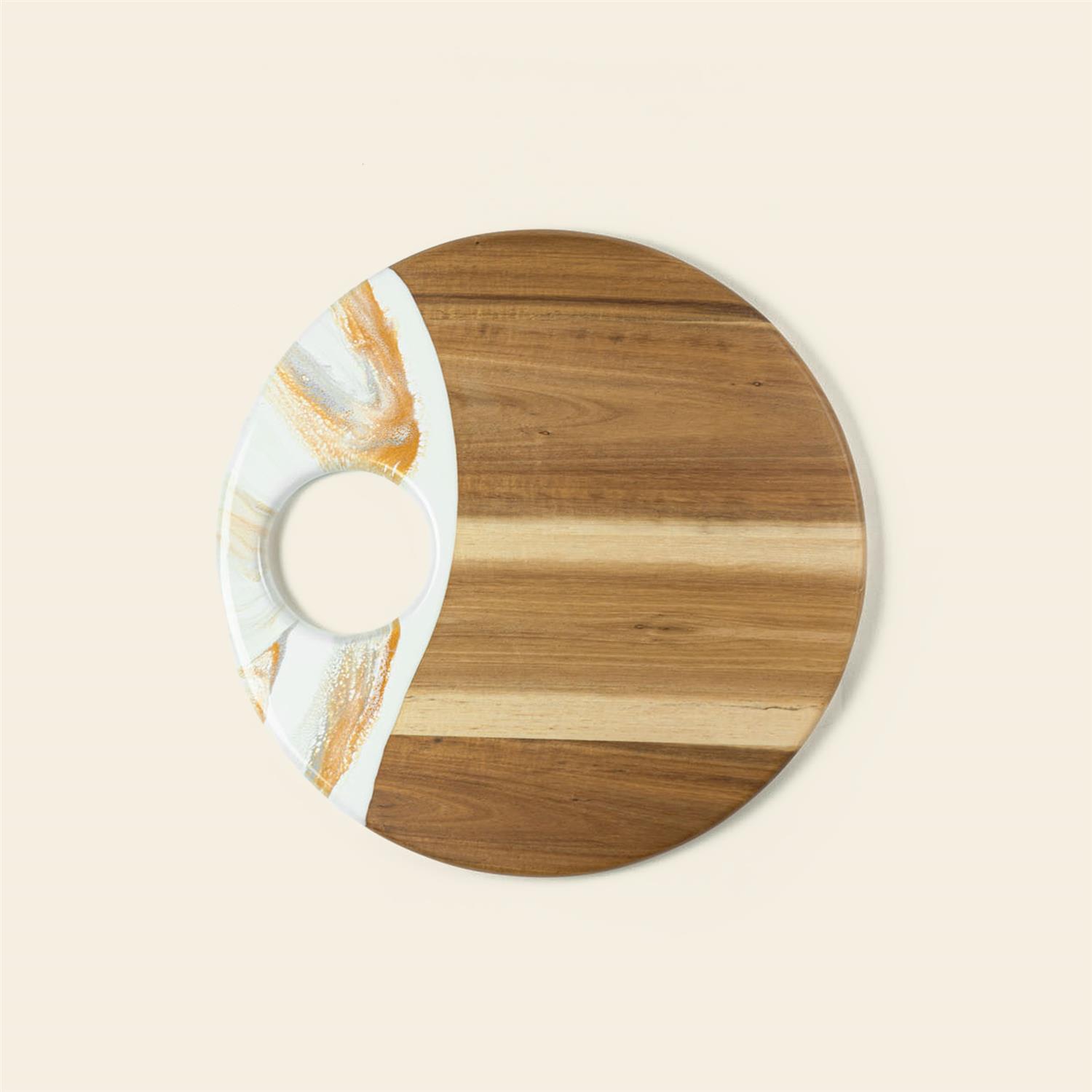 Picture of 12" Round Acacia Board w/ Holder