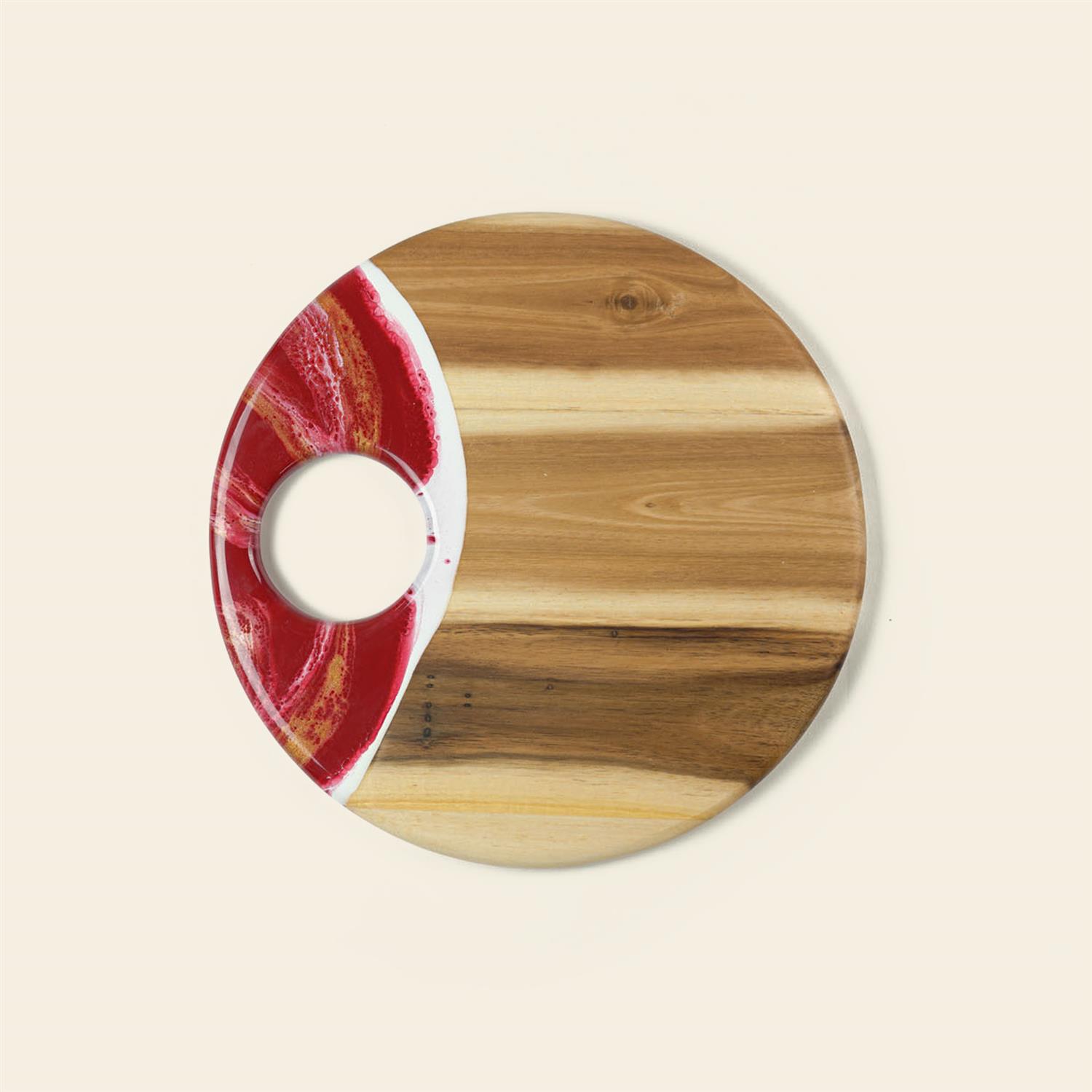 Picture of 12" Round Acacia Board w/ Holder