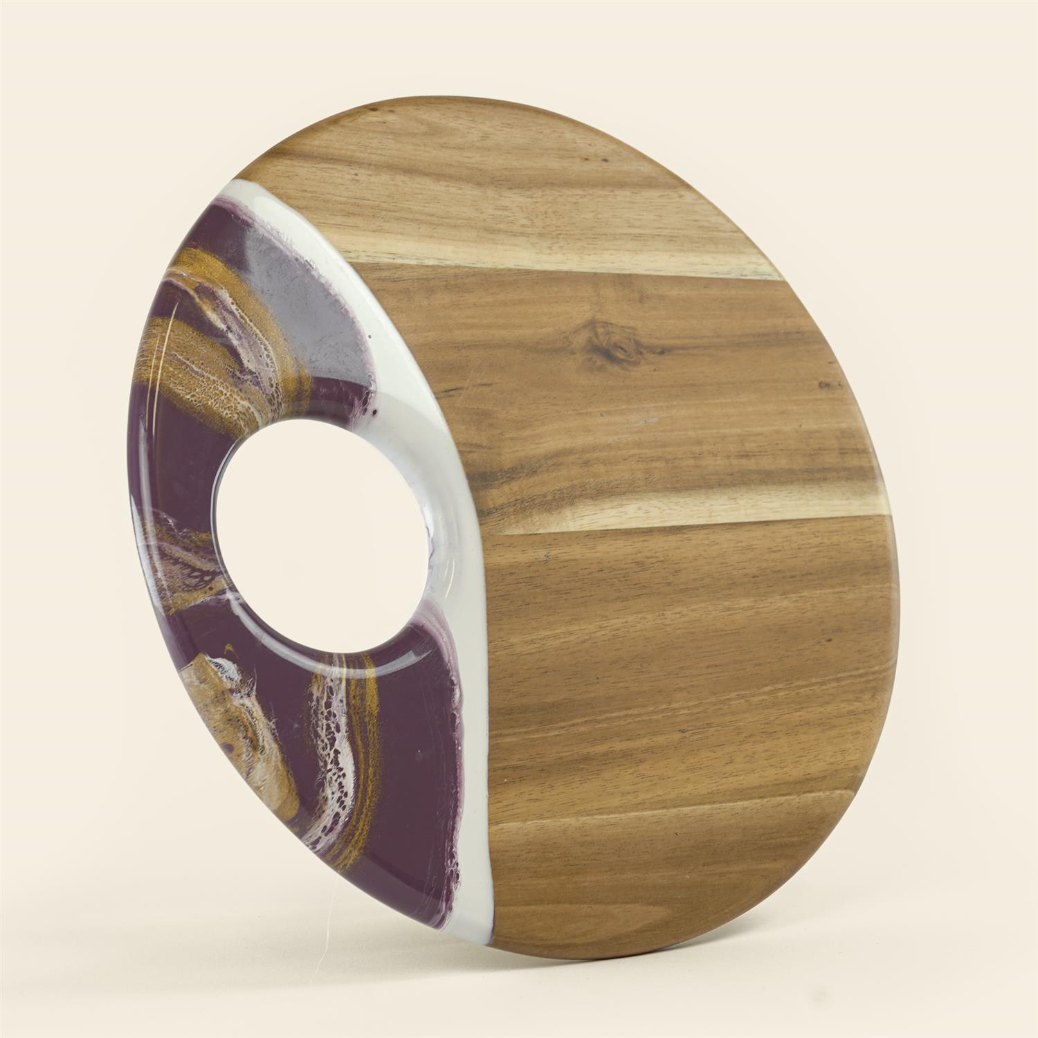 Picture of 12" Round Acacia Board w/ Holder
