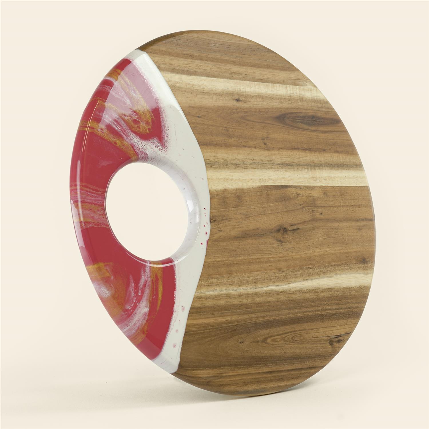 Picture of 12" Round Acacia Board w/ Holder