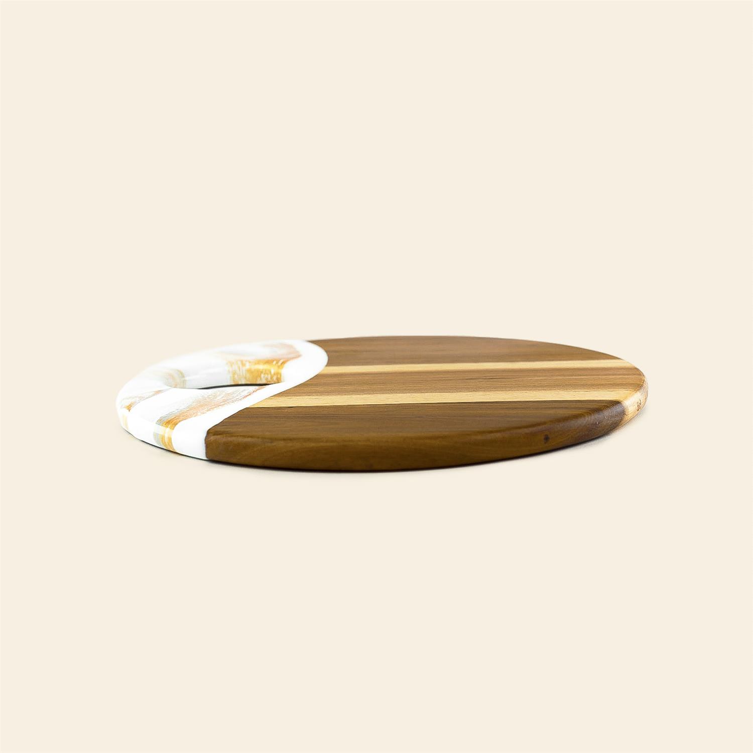 Picture of 12" Round Acacia Board w/ Holder