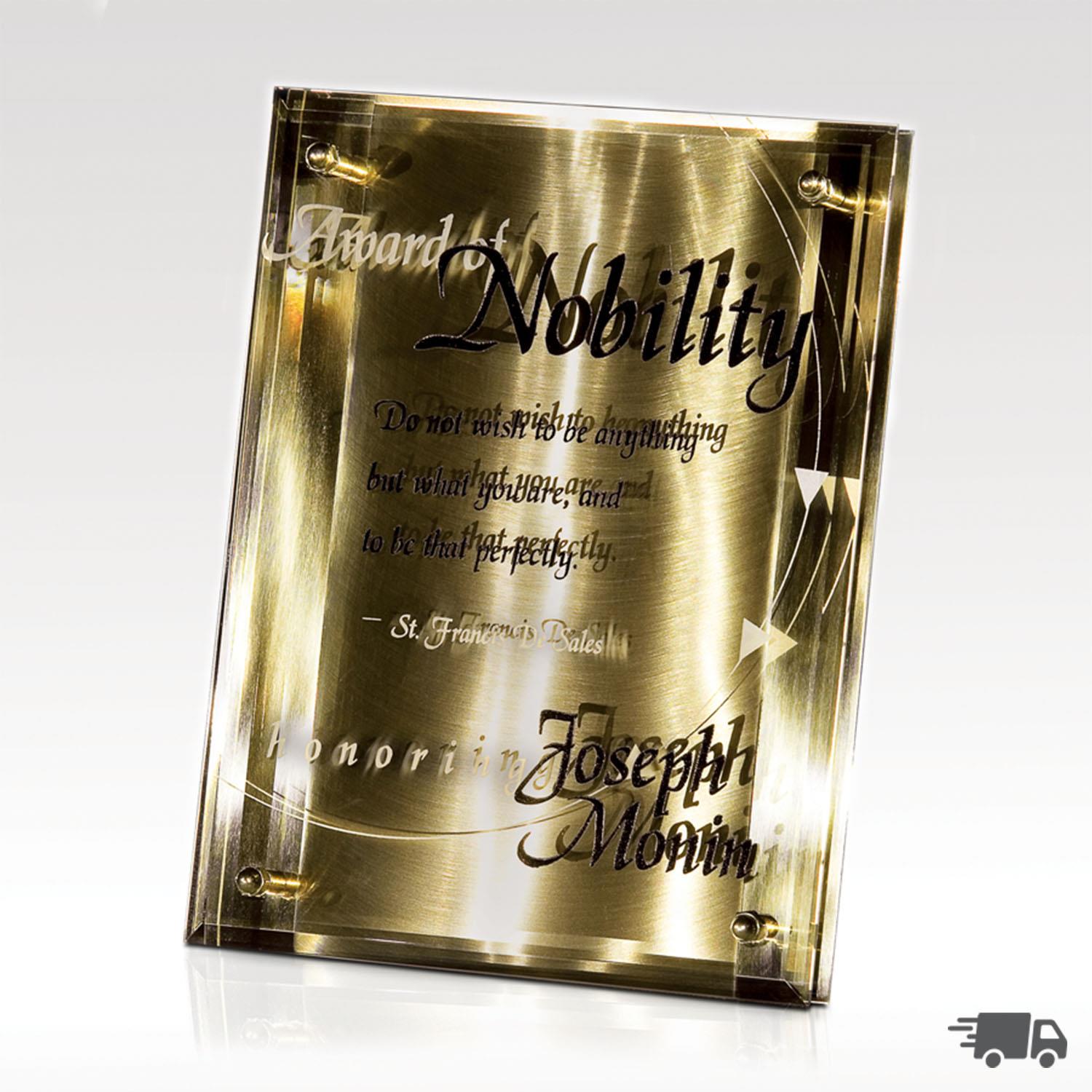 Picture of Bronze Glass Plaque Reflections