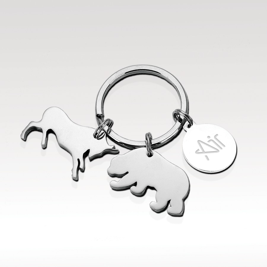 Picture of Bull and Bear Keychain
