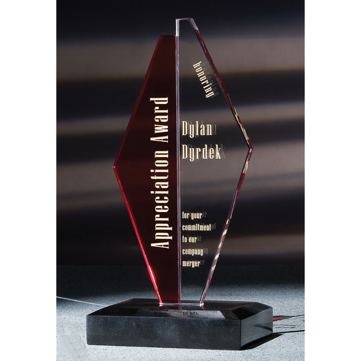 Picture of Ruby Crystal Award - Large