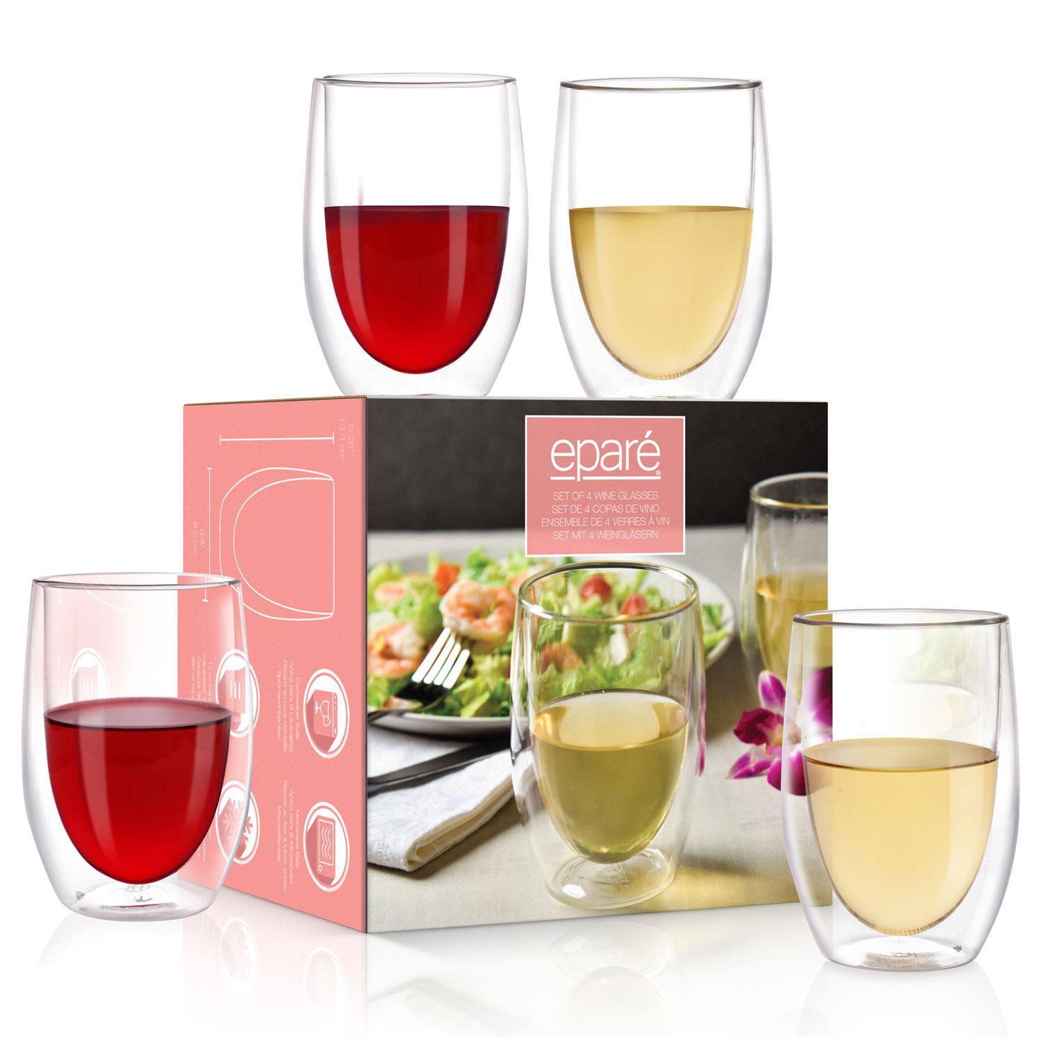 Picture of Double-Wall Wine Glasses (4) 13oz Eparé