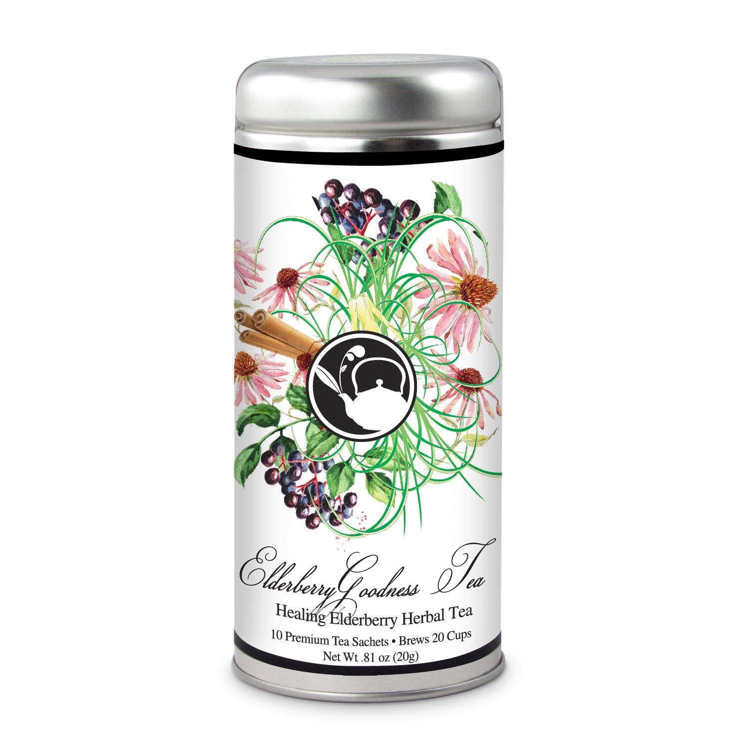 Picture of Tea Can Company Elderberry Energy Tea- Tall Tin