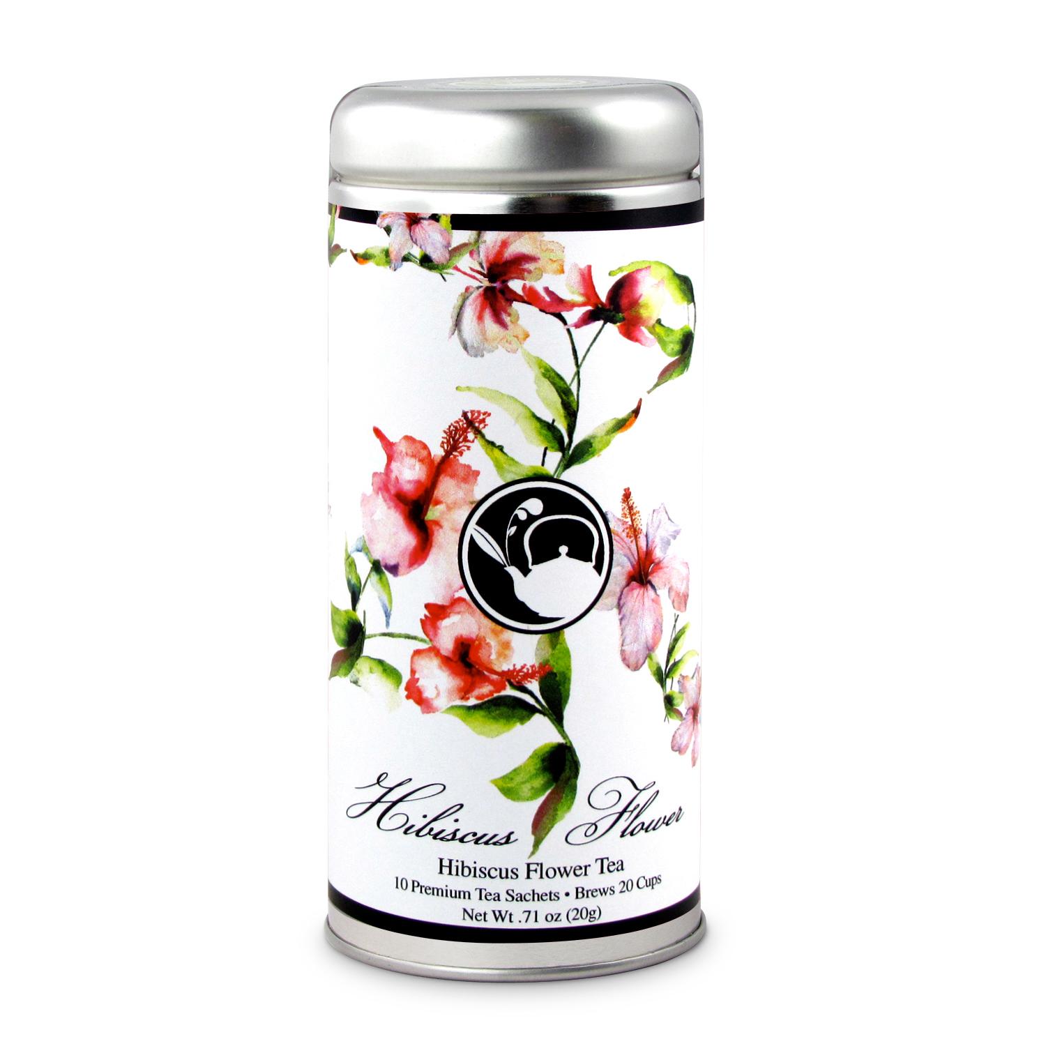 Picture of Tea Can Company Hibiscus Flower Tall Tin