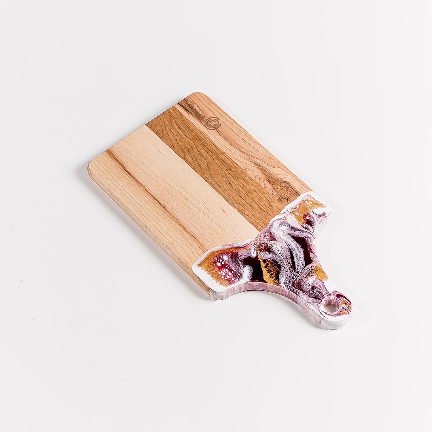 Picture of Large Acacia Cheese Board - White/Grey/Gold
