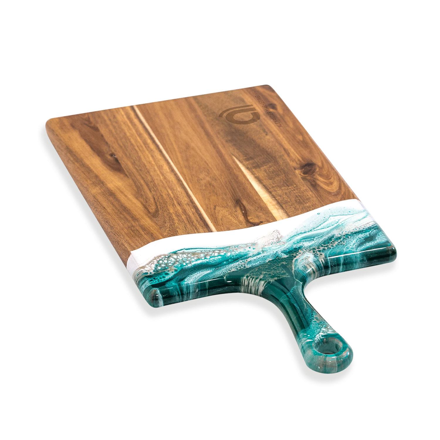 Picture of Large Acacia Cheese Board - White/Grey/Gold