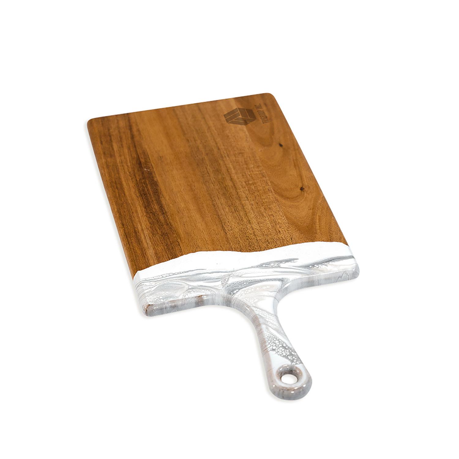 Picture of Large Acacia Cheese Board - White/Grey/Gold