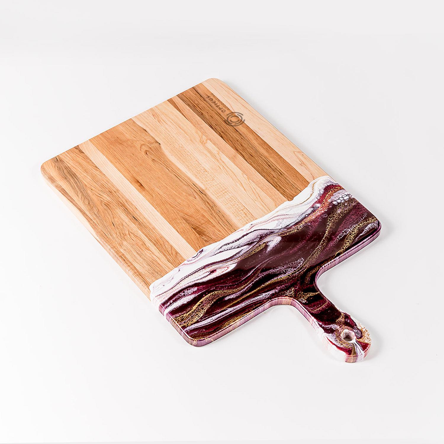 Picture of XL Acacia Cheese Board - Navy/White/Metallic