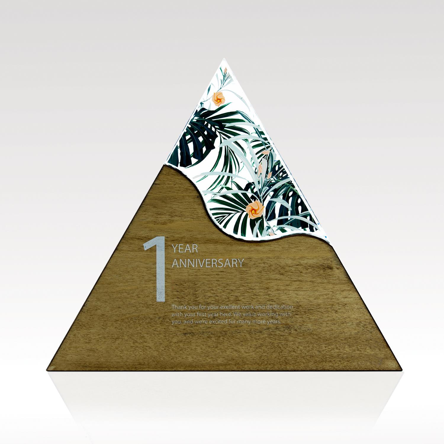 Picture of Triangle Acrylic & Wood Award - Medium