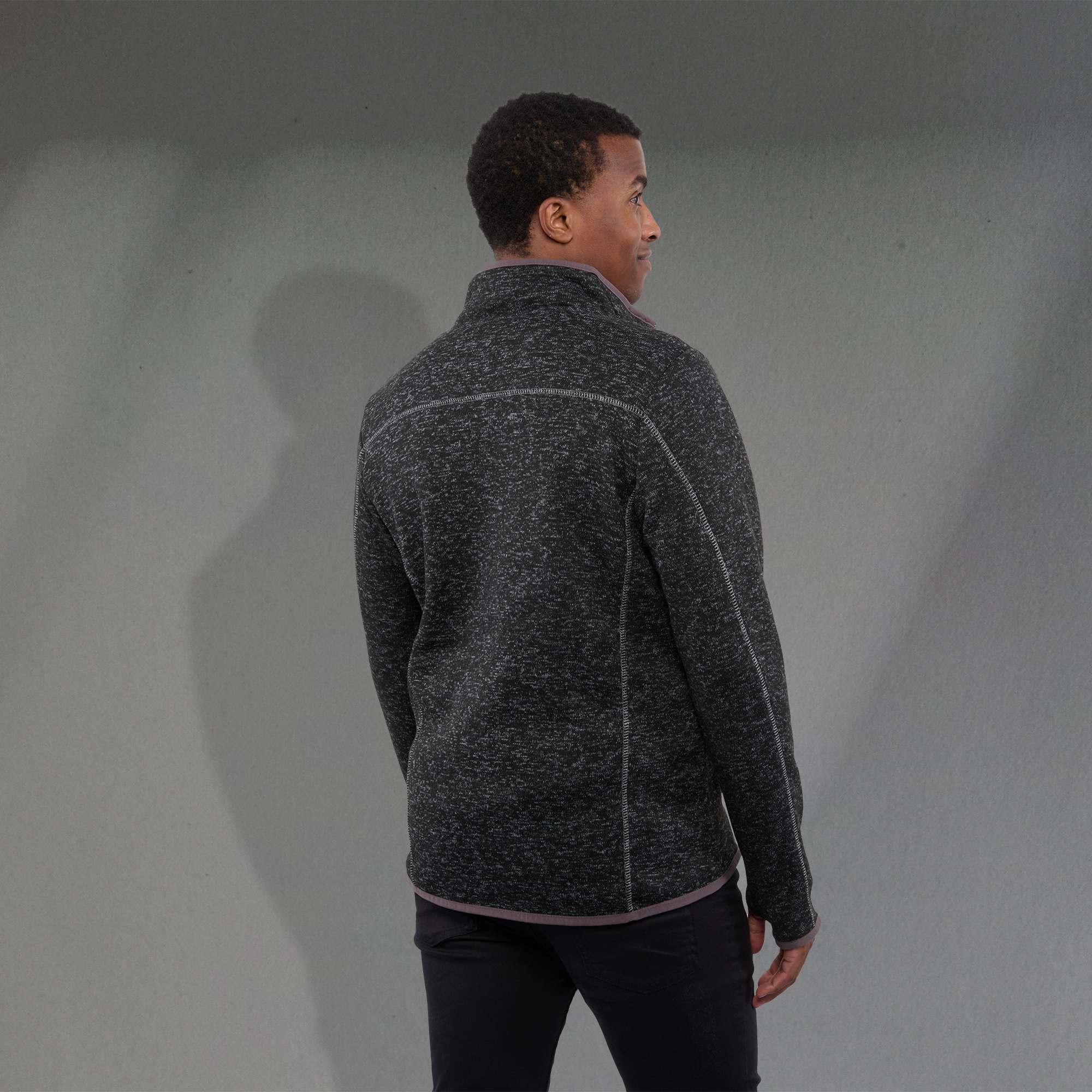 Picture of Men's TREMBLANT Sweater Knit Full Zip Jacket with Thumb Holes