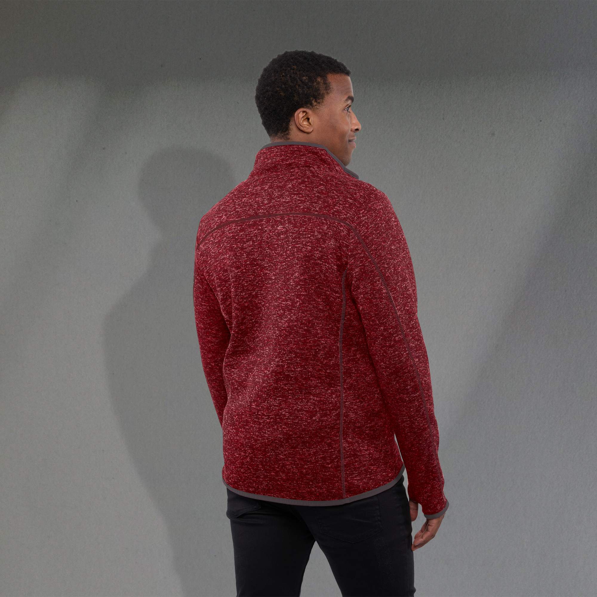 Picture of Men's TREMBLANT Sweater Knit Full Zip Jacket with Thumb Holes