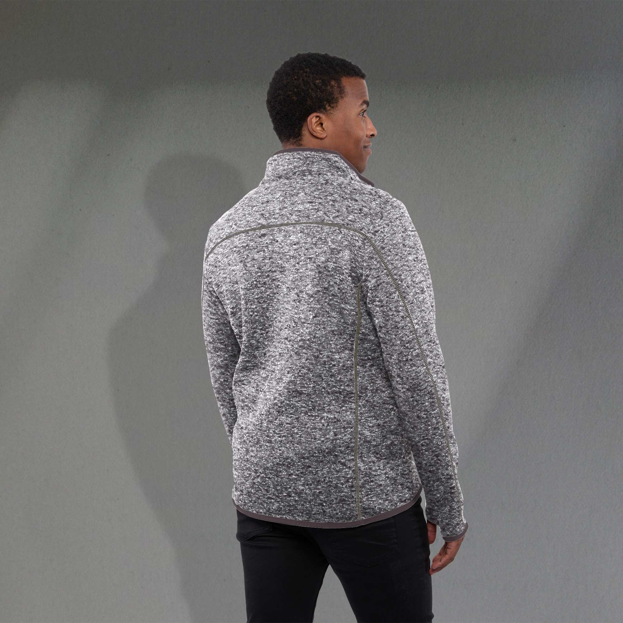 Picture of Men's TREMBLANT Sweater Knit Full Zip Jacket with Thumb Holes