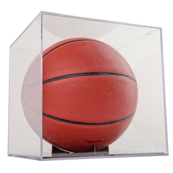 Picture of Full Size Basketball/Soccer Ball Display Cube w/Grandstand