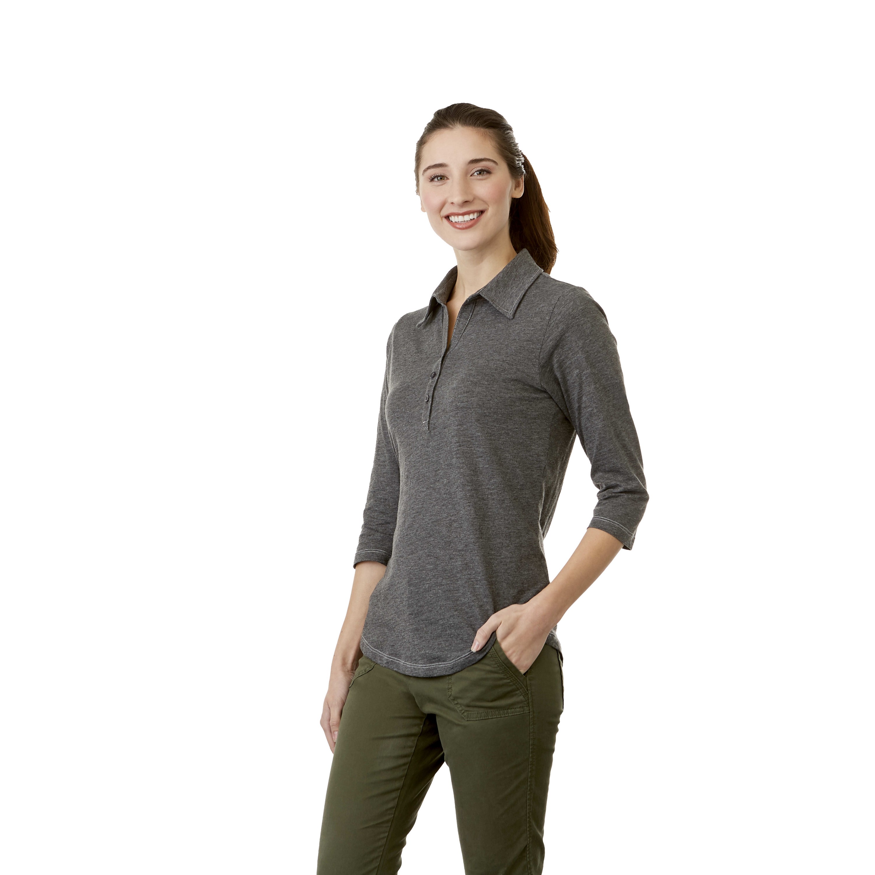 Picture of Women's TIPTON Three Qtr Slv Polo