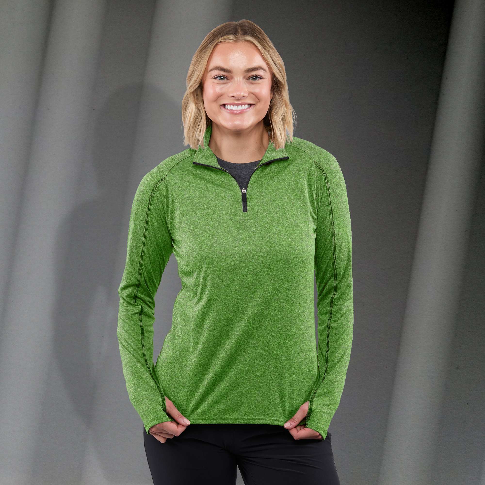 Picture of Women's TAZA Performance Knit Quarter Zip with Thumb Holes
