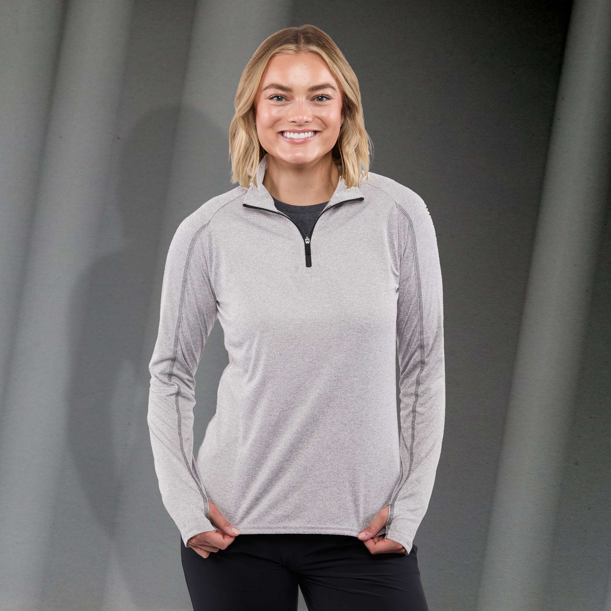 Picture of Women's TAZA Performance Knit Quarter Zip with Thumb Holes