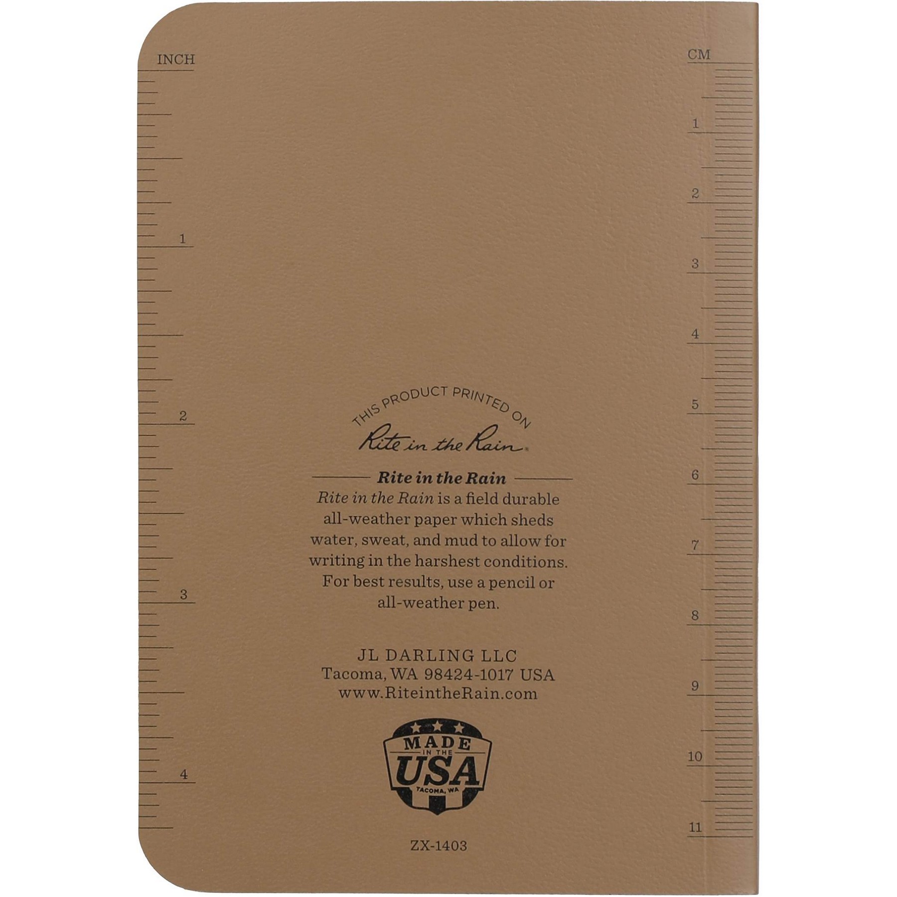 Picture of 3.5" x 5.25" Rite in the Rain Soft Cover Notebook