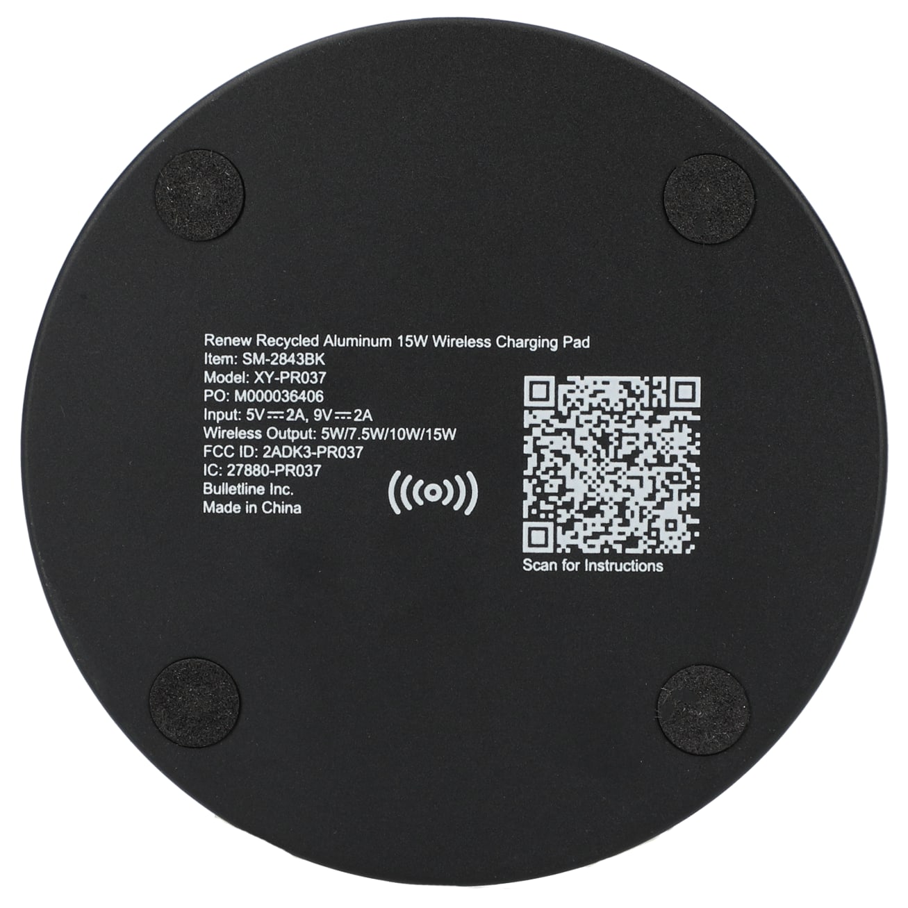Picture of Renew Recycled Aluminum 15W Wireless Charging Pad