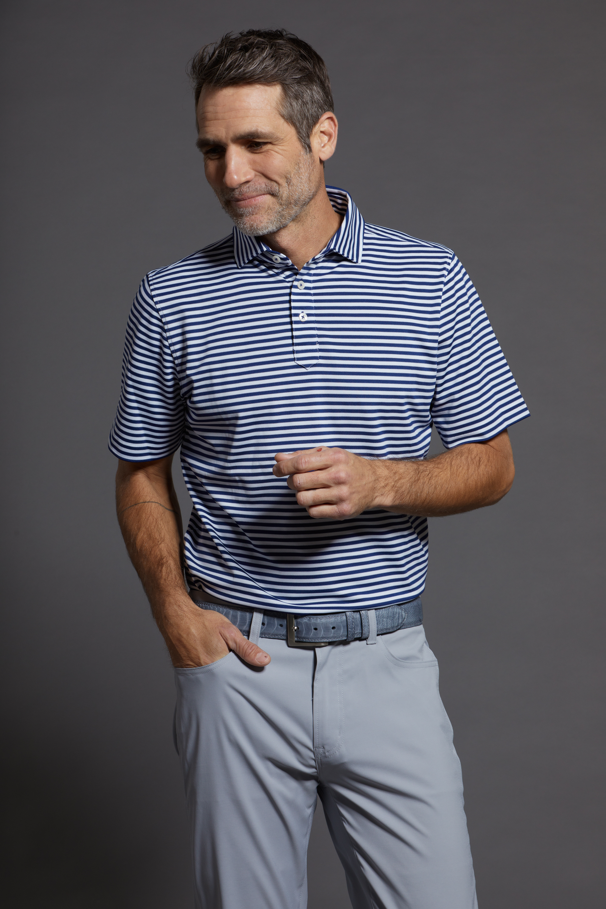 Picture of STITCH® Club Stripe Polo Shirt - Men's