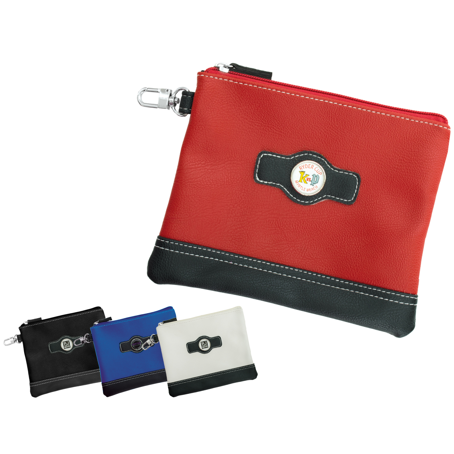 Picture of Leatherette Zippered Valuables Pouch