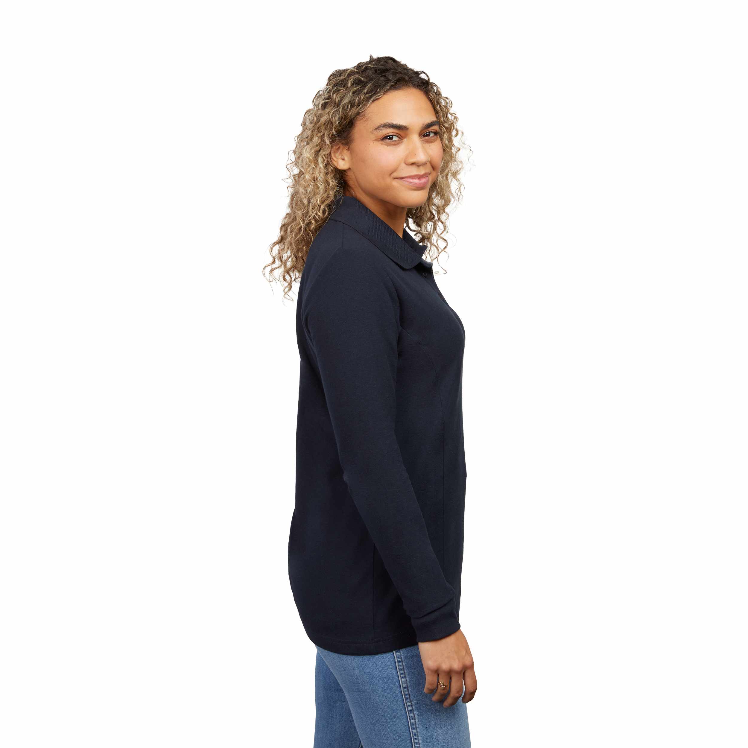 Picture of Women's PALO Long Sleeve 100% Cotton Pique Polo