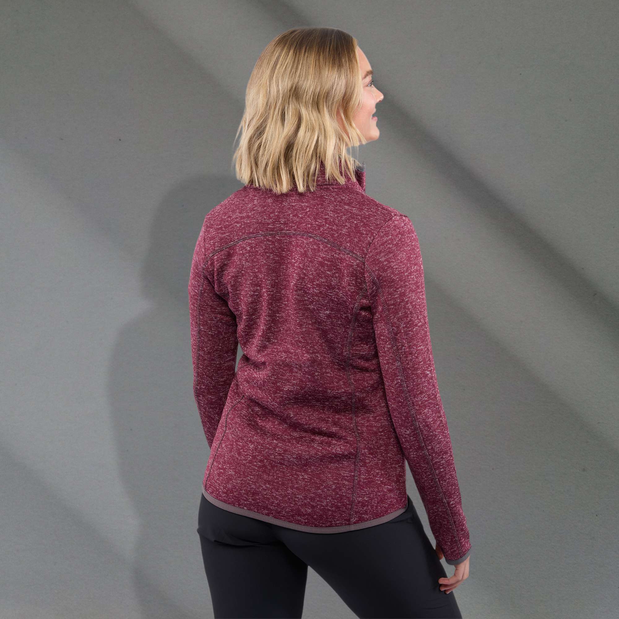 Picture of Women's TREMBLANT Sweater Knit Full Zip Jacket with Thumb Holes