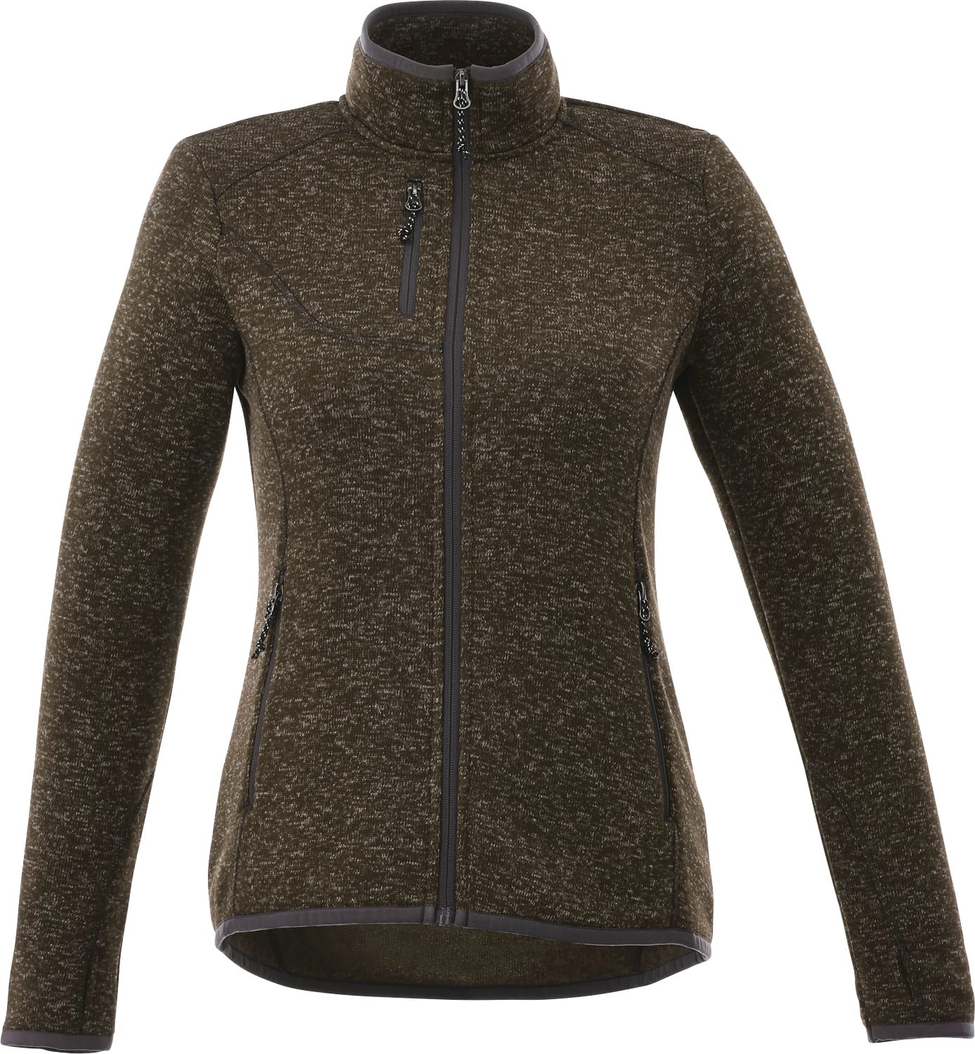 Picture of Women's TREMBLANT Sweater Knit Full Zip Jacket with Thumb Holes