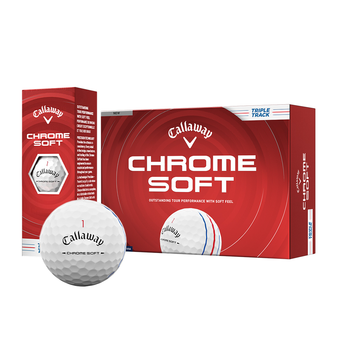 Picture of Callaway Chrome Soft Triple Track Golf Balls - Half Dozen