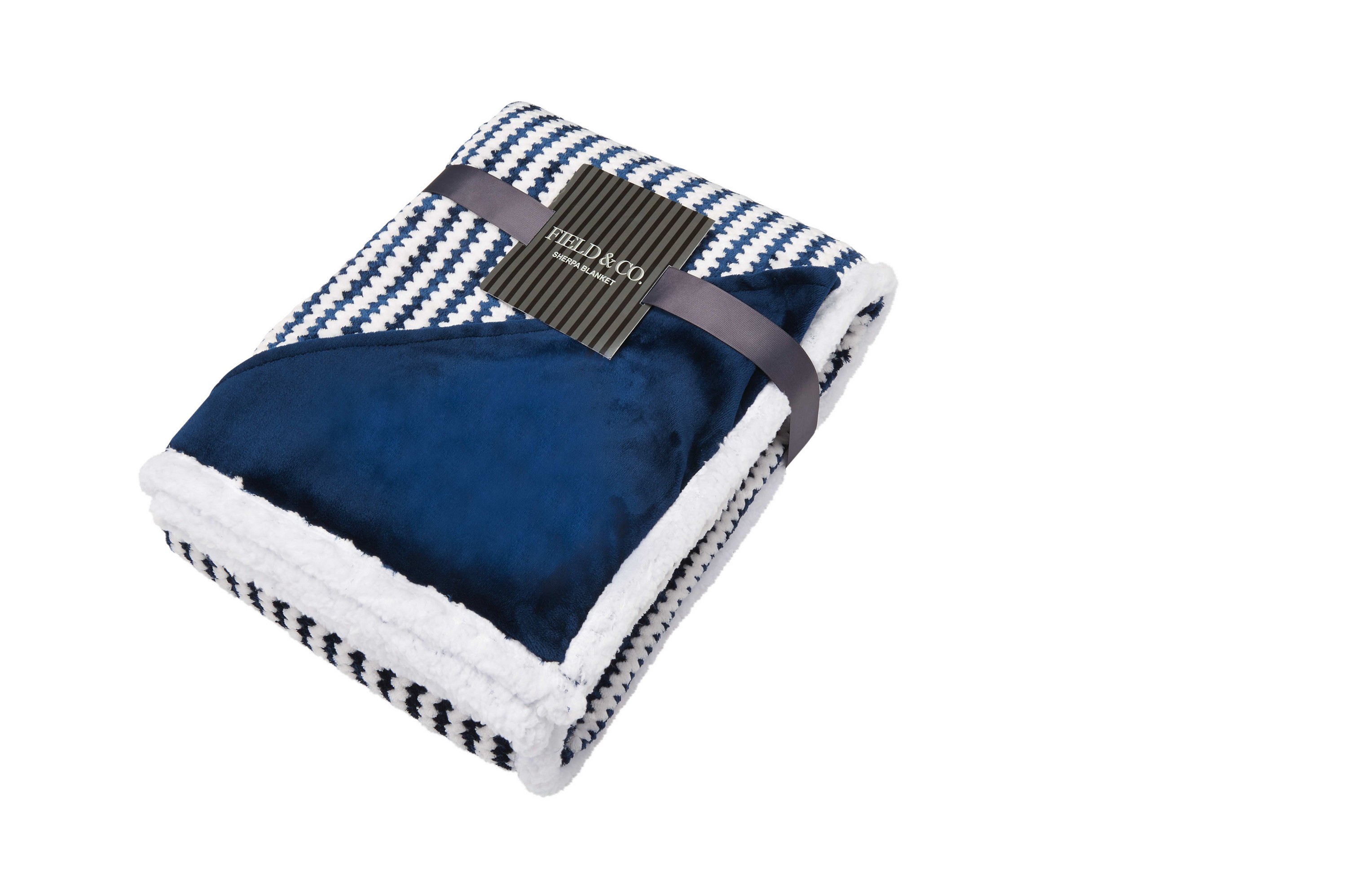 Picture of Field & Co.® Chevron Striped Sherpa Blanket